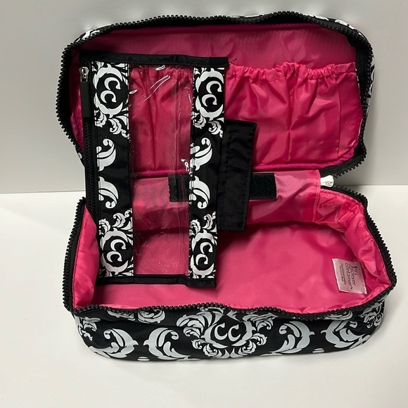 🆕 Travel Pouch For Makeup, Tech, Chargers and Much More Pink Black White - Picture 8 of 8